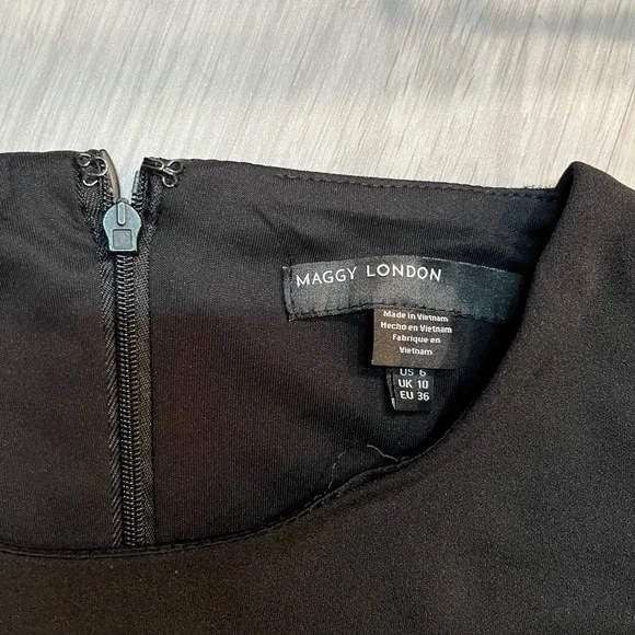 Maggy London Classic Black Midi Dress - Picture 4 of 13